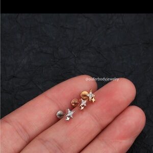 Silver Star Stud Earrings